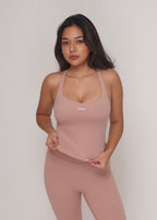 Ruth Racerback Tank - Dusty Rose